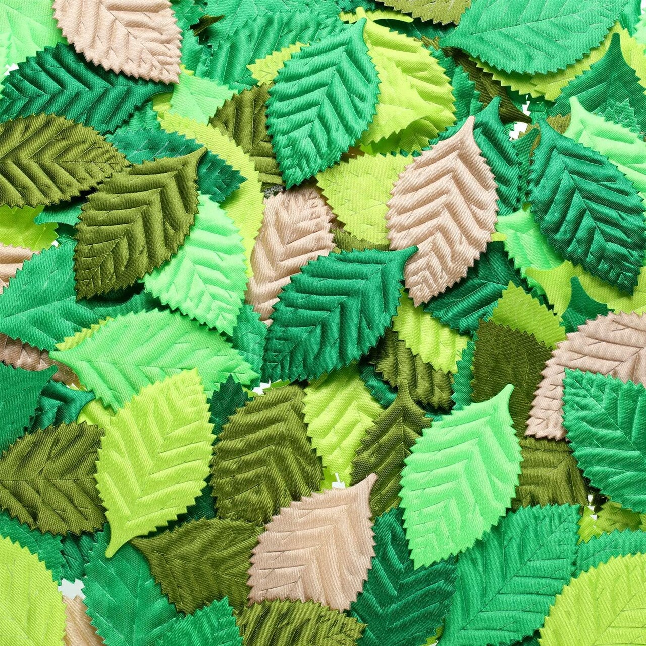 150 Pieces Fake Fabric Leaves for Crafts (Green Series) 2.52"D x 1.38"W x 0.08"H